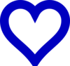 Open Blue Heart Clip Art