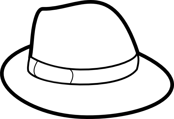 hat clipart black and white - photo #2