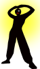 Man Standing Silhouette Clip Art