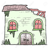Destroyed House Clipart Image