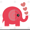 Cute Elephants Clipart Image