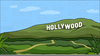 Hollywood Sign Cartoon Image