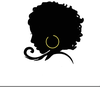 Natural Black Hair Clipart Image
