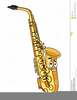 Cartoon Saxophone Clipart Image