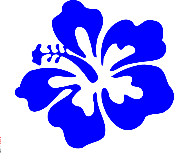 blue hawaiian flower clip art