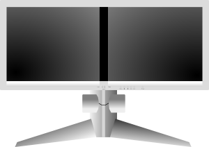 Doublesight Dual Monitor Clip Art