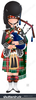 Clipart Scottish Bagpiper Image