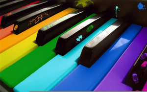 Colorful Piano Background Image