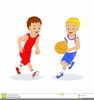 Boys Playing Basketball Clipart Image