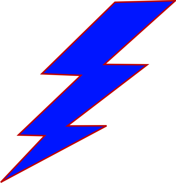 Blue Lightning Bolt Clip Art at Clker.com - vector clip art online