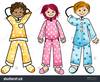 Free Clipart Of Kids In Pajamas Image