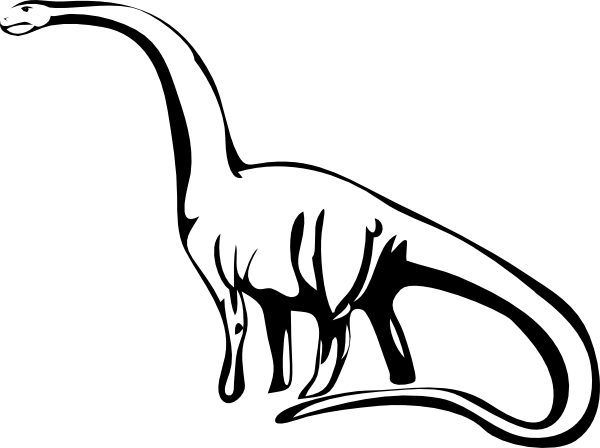 clipart dinosaur black and white - photo #17