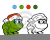 Christmas Frog Clipart Image