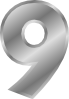 Effect Number 9 Silver Clip Art