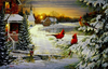 Christmas Cardinal Wallpaper Image