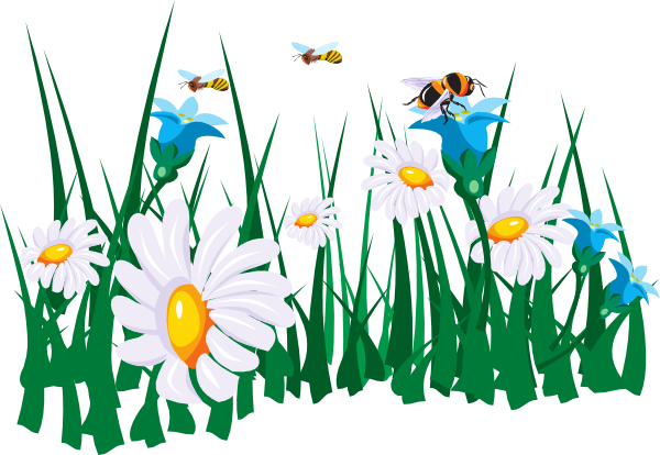 clipart bee on flower - photo #44