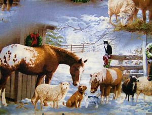 Christmas Farm Animals | Free Images at Clker.com - vector clip art