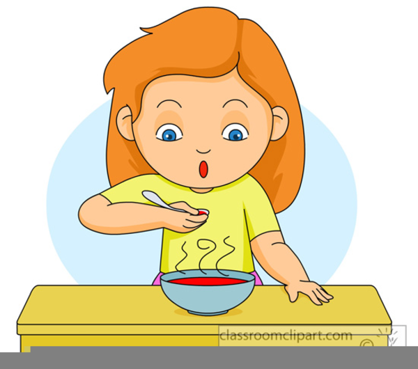 Girl Eating Dinner Clipart | Free Images at Clker.com - vector clip art