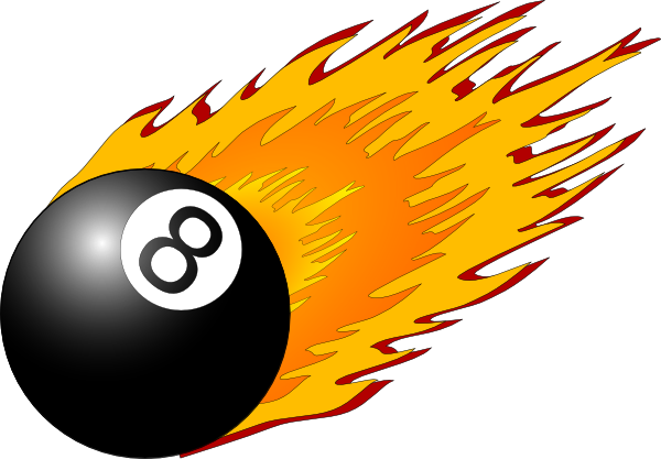 8 ball tattoo. Ball With Flames