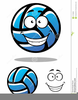 Blue Volleyball Clipart Image