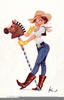 Cowgirl Pinup Clipart Image