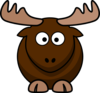 Brown Moose Cartoon Clip Art