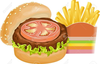 Hamburger And Fries Clipart Image