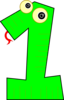 Number One Green Clip Art
