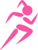 Girl Running Pink Clip Art