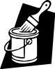 Paint Can And Brush Clip Art