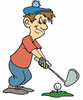 Golfing Clip Art Image