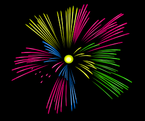 Mulit Colour Fireworks Clip Art