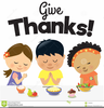 Children Giving Thanks Clipart Image