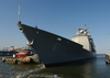 The Guided Missile Cruiser Uss Monterey (cg 61) Departs Naval Station Norfolk Today, Before Hurricane Isabel Arrives Image