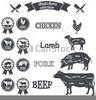 Cow Pig Chicken Clipart Image