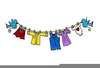 Clothesline Laundry Clipart Image