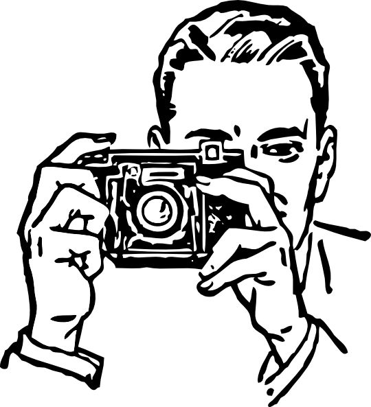 clipart of camera black and white - photo #33