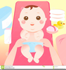 Baby Girl Diaper Clipart Image