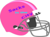 Pink Football Helmet Revised 2 Clip Art