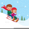 Animated Christmas Clipart People Sledding Image