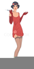 Clipart On Red Dresses Image
