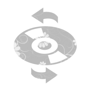 Flat Gray Floral Icon Media Cd Refresh Image