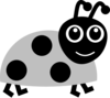 Grey Ladybug  Clip Art