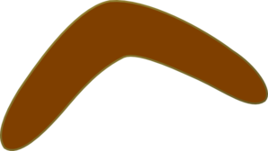 Aussie Brown Boomerang Clip Art