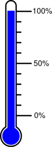 Full Fundraising Thermometer Clip Art