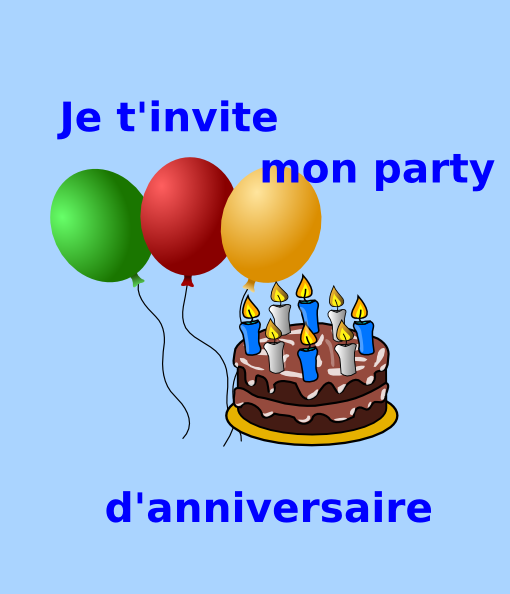 clipart invitation anniversaire - photo #10