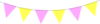 Pink Yellow Bunting Clip Art