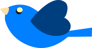 Blueheartbird Clip Art