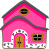 Pink House Clip Art