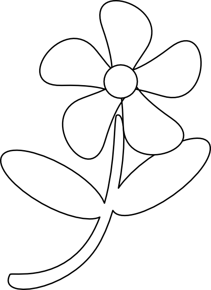 clipart of flowers black and white - photo #29